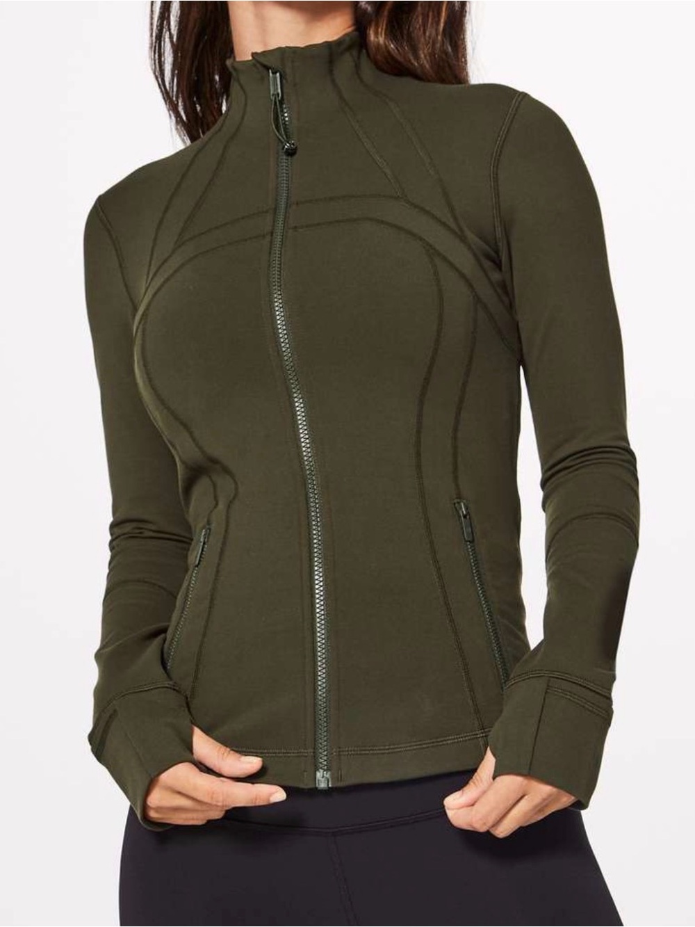 Lululemon Define Jacket in Olive/Army Green Size 12
